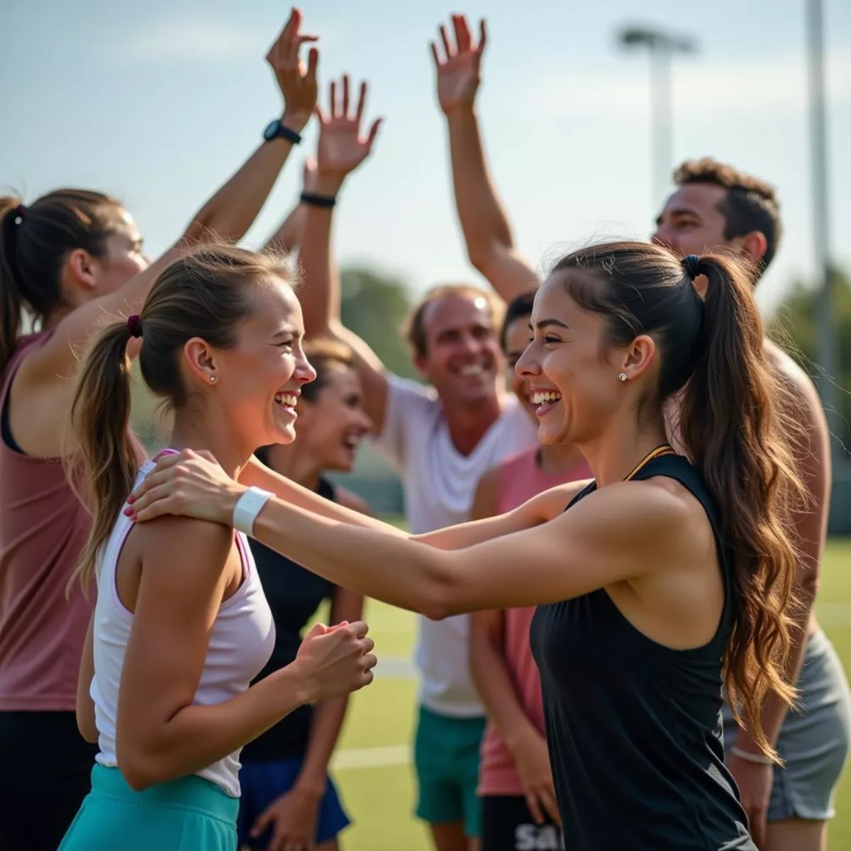 Athletes Celebrating Victory