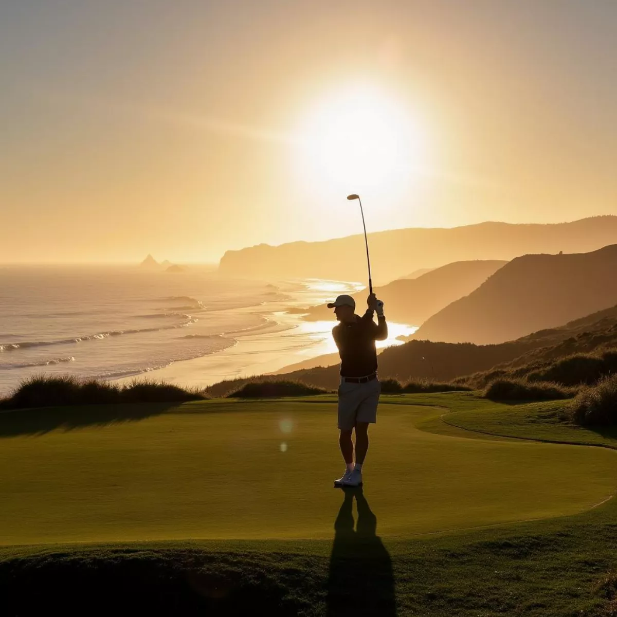 Golfing At Bandon Dunes With Ocean View