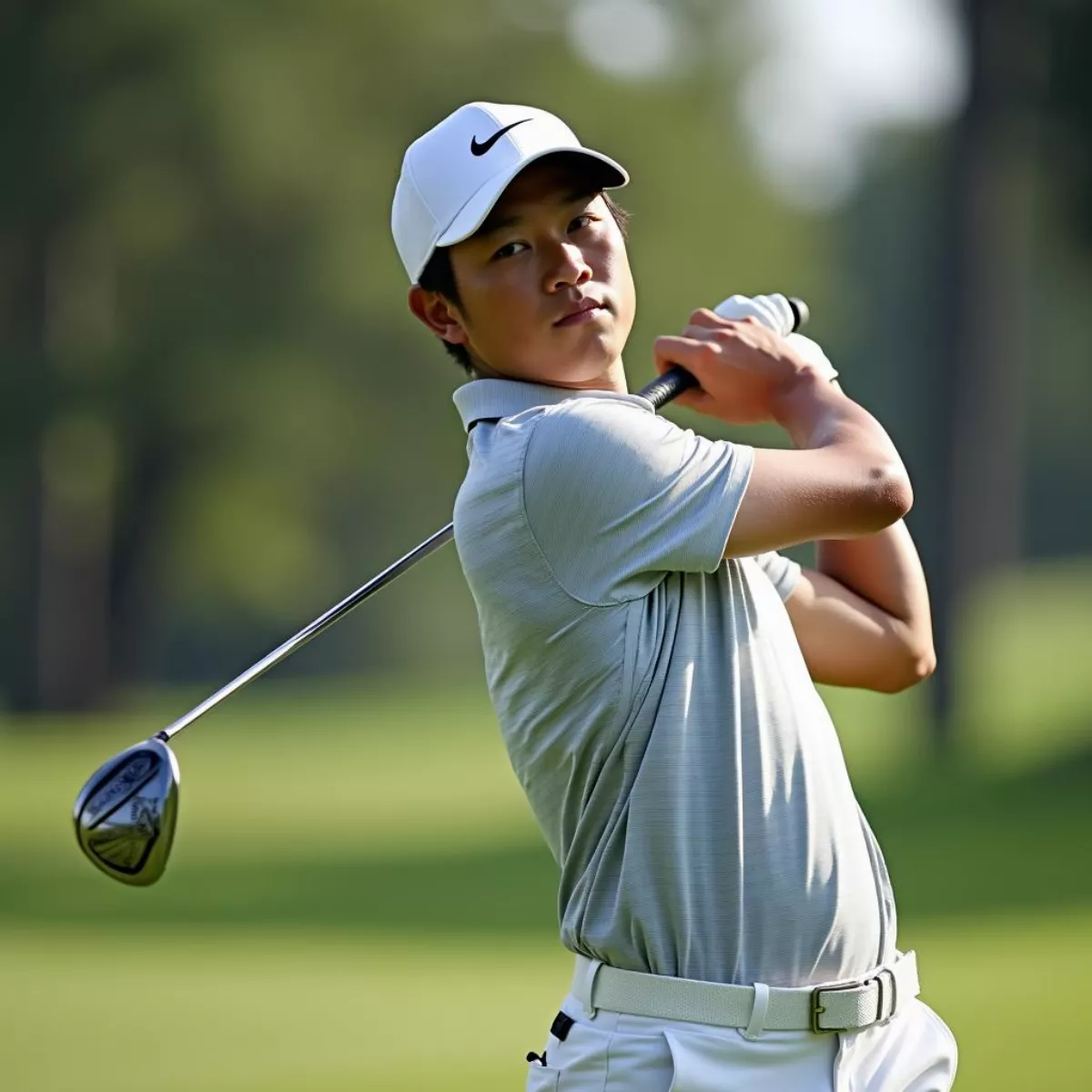 Collin Morikawa Executes An Iron Shot