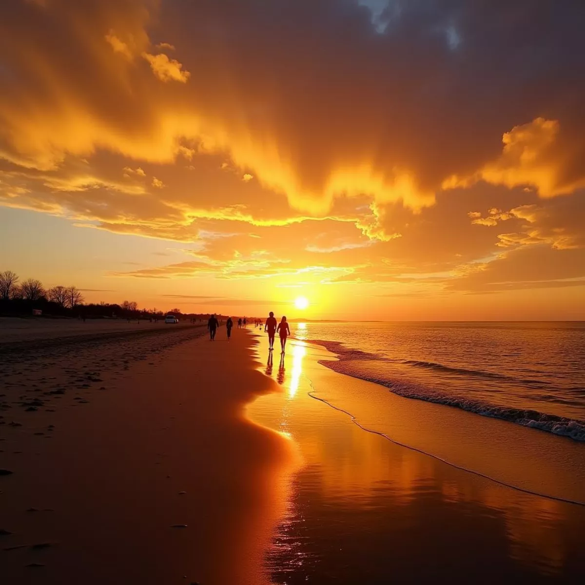 Sunset On A Fishers Island Beach