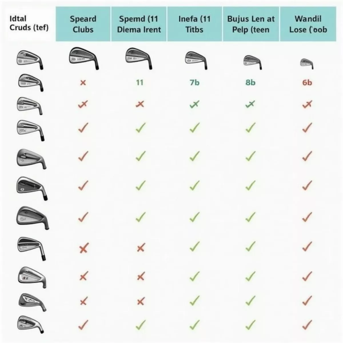 Golf Club Selection Chart