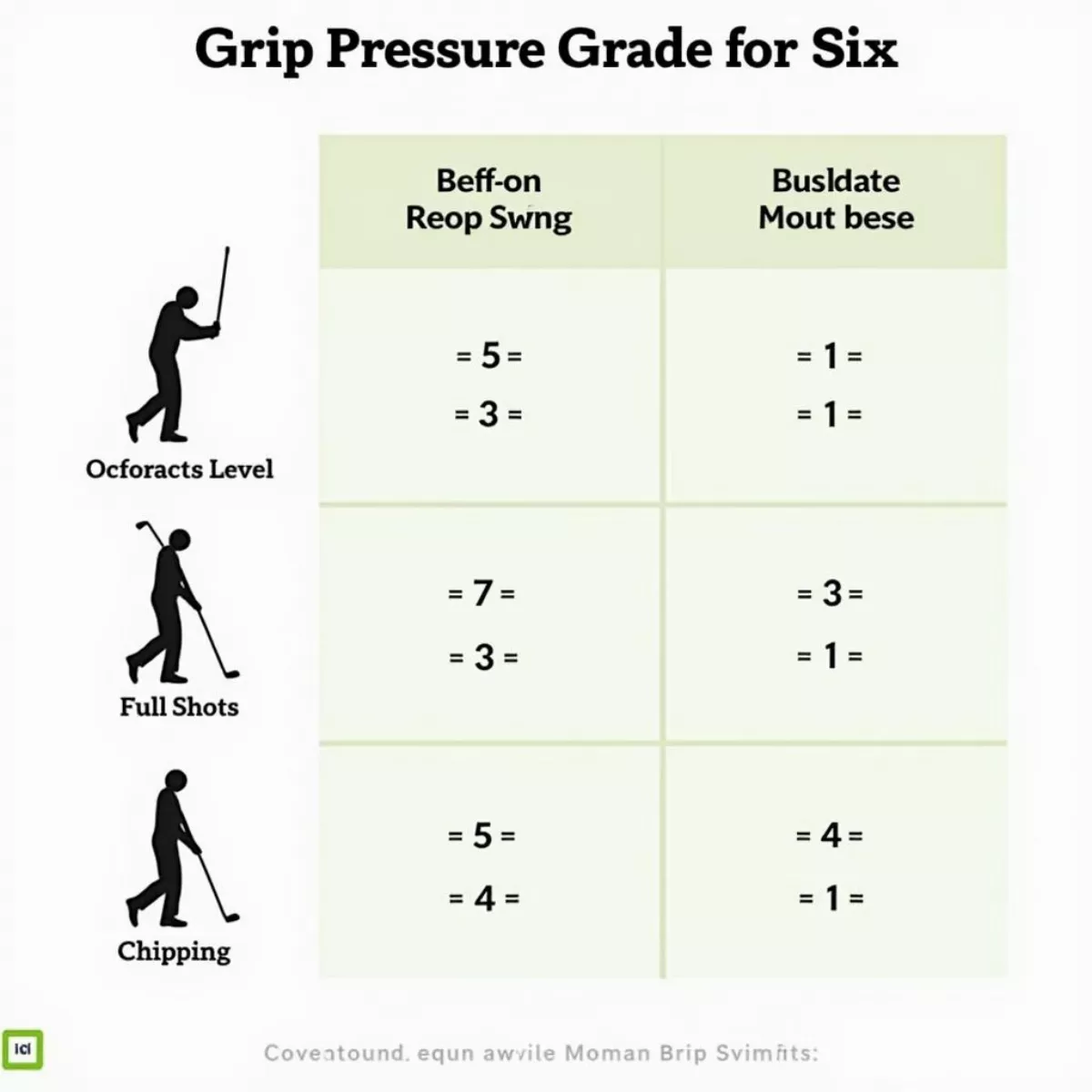 Golf Grip Pressure Chart