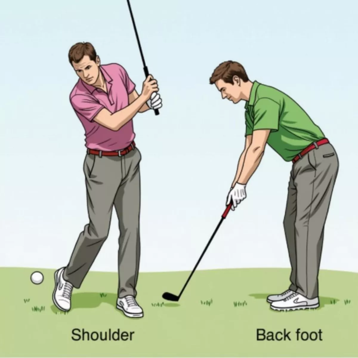 Golfer At Top Of Backswing