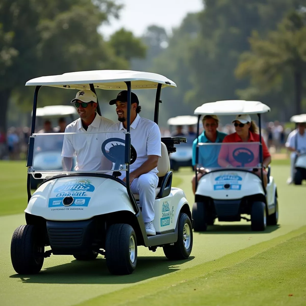 Golf Tournament With Branded Carts