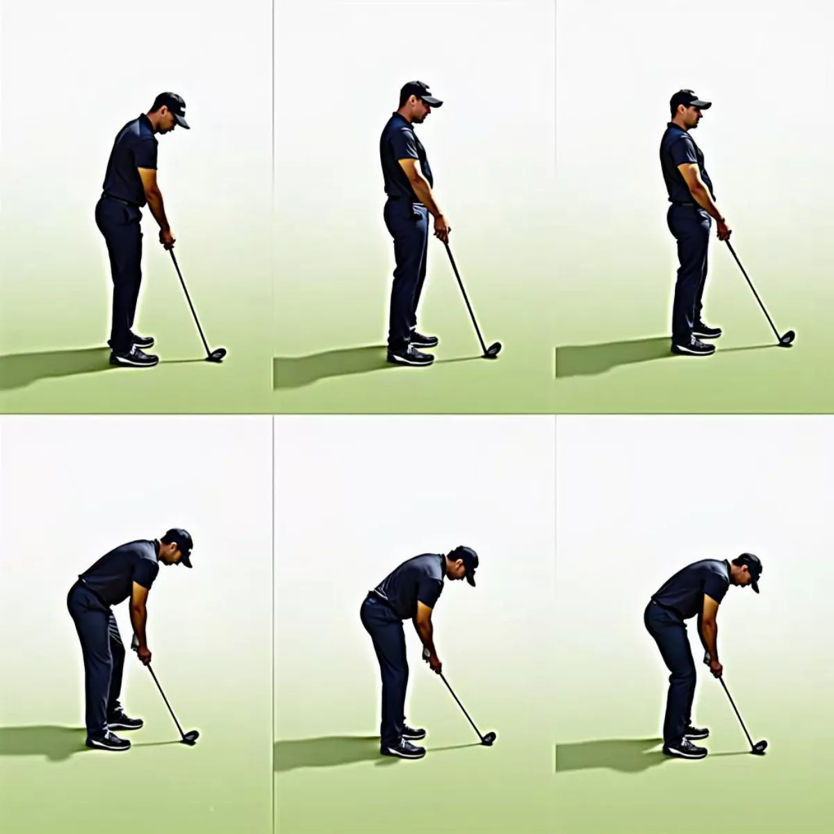 Golfer Demonstrating A Short Follow-Through