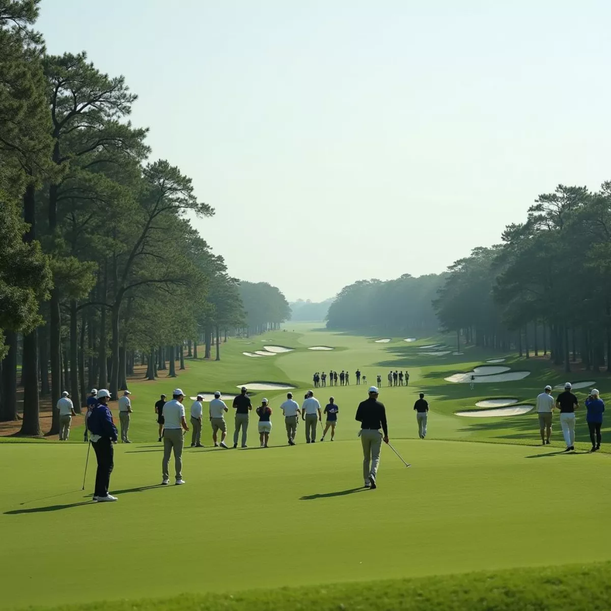 Golfers On A Golf Course