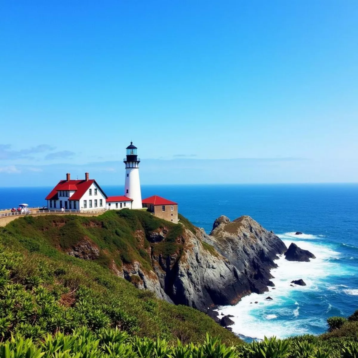 Heceta Head Lighthouse On A Clear Day