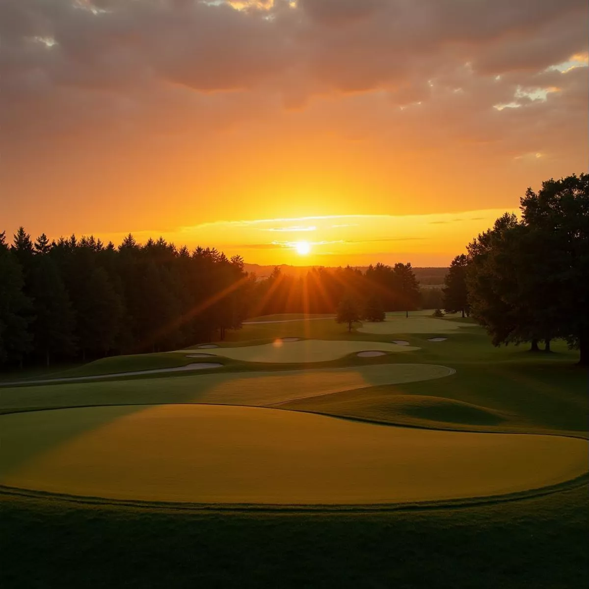 Stone Ridge Golf Course At Sunset