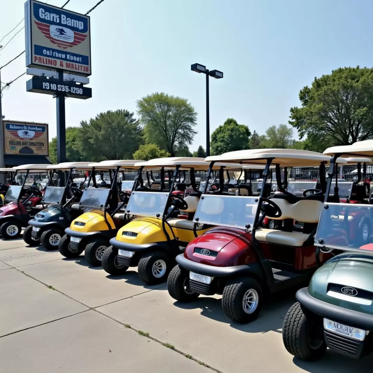 Variety Of Golf Carts