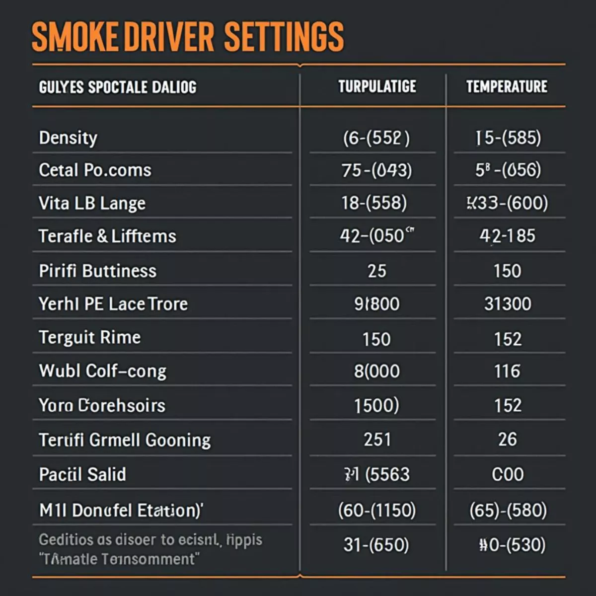 Ai Smoke Driver Settings Chart