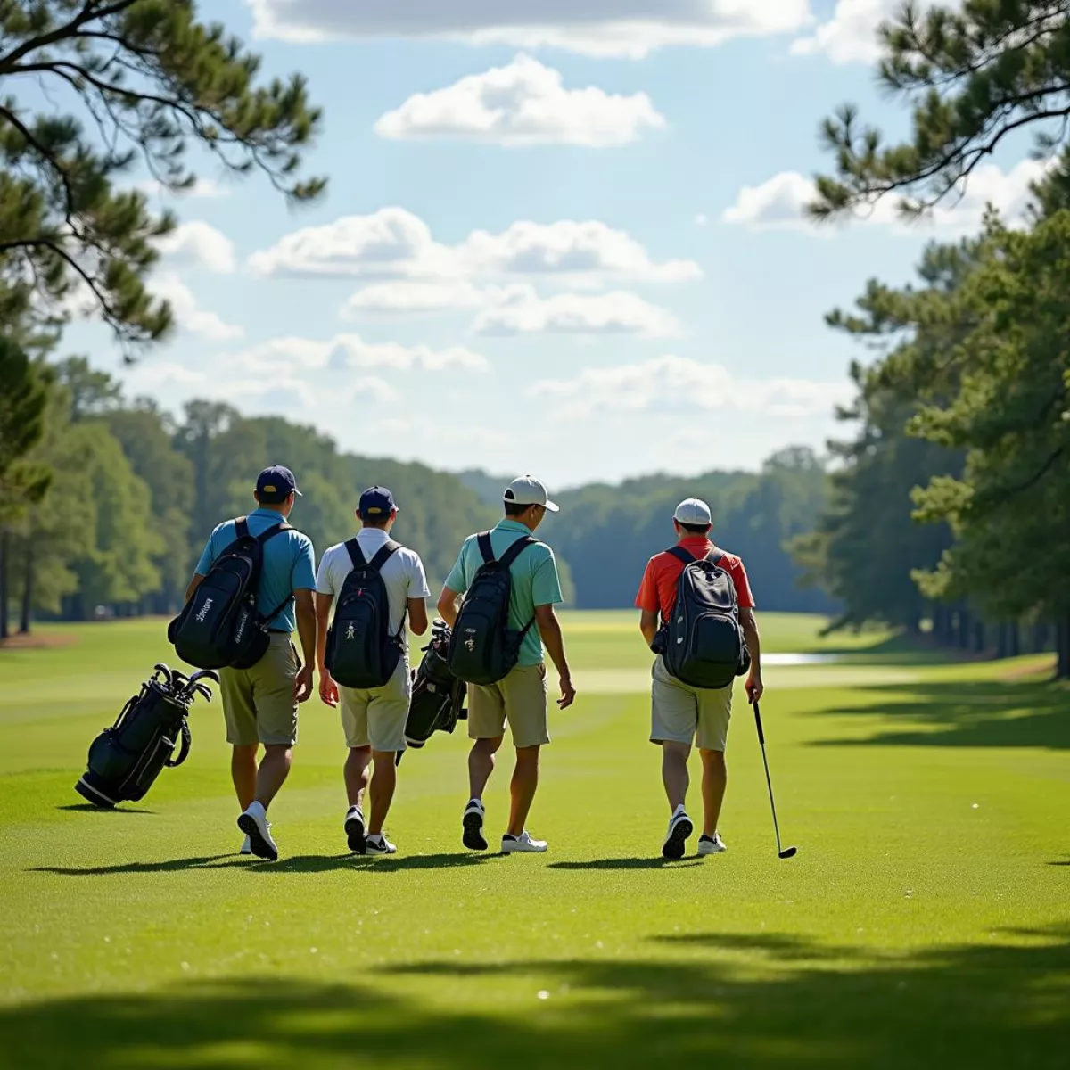 Amateur Golfers On The Course