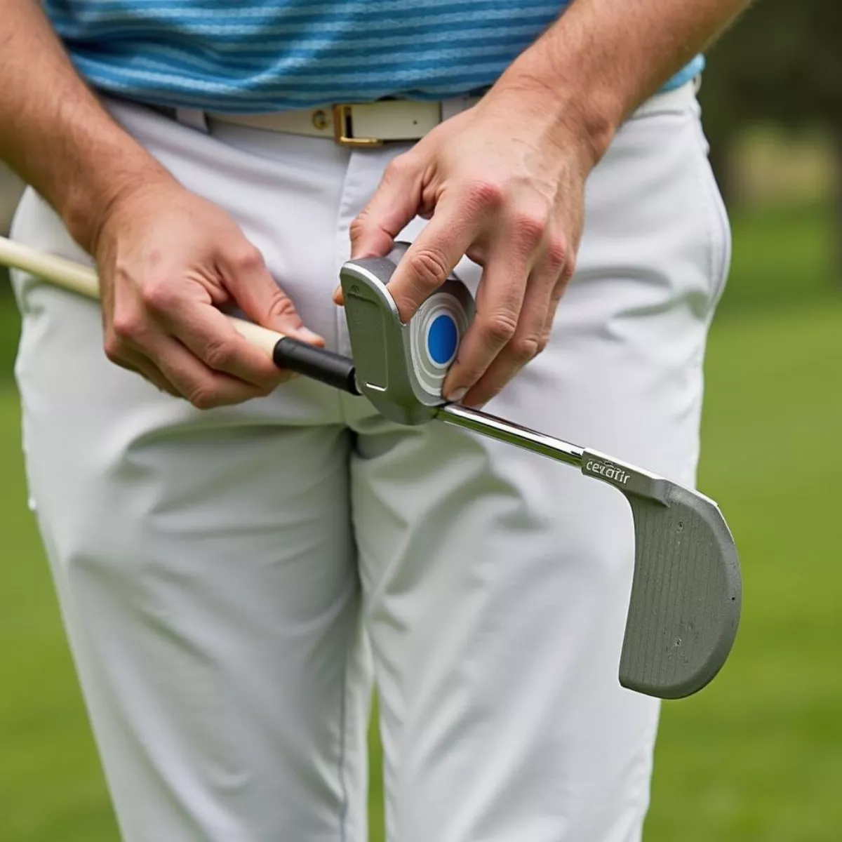 Applying Lead Tape To The Back Of A Putter