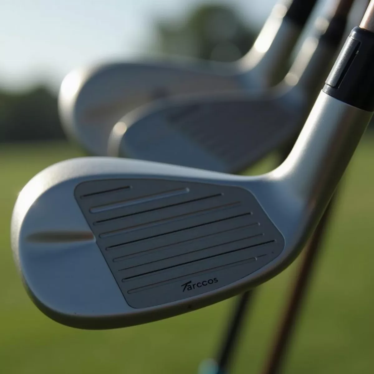 Arccos Sensors Attached to Golf Clubs