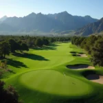 Avondale Golf Course with mountain backdrop