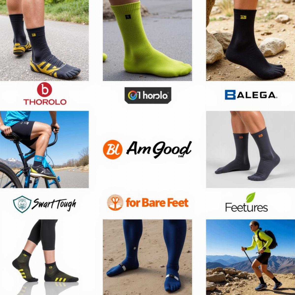 Collage Of Best Socks For Flat Feet