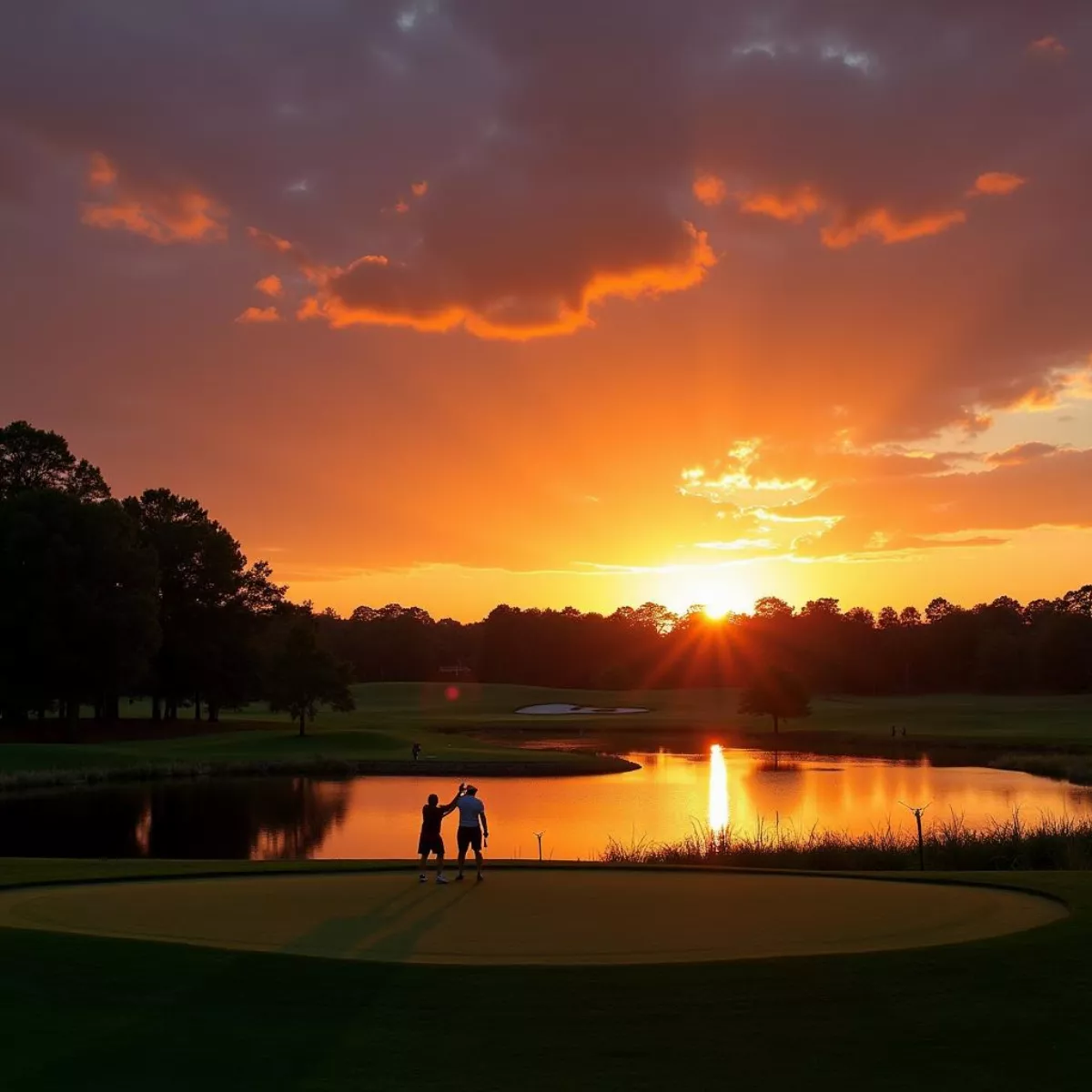 Sunset At Black Rock Golf Course