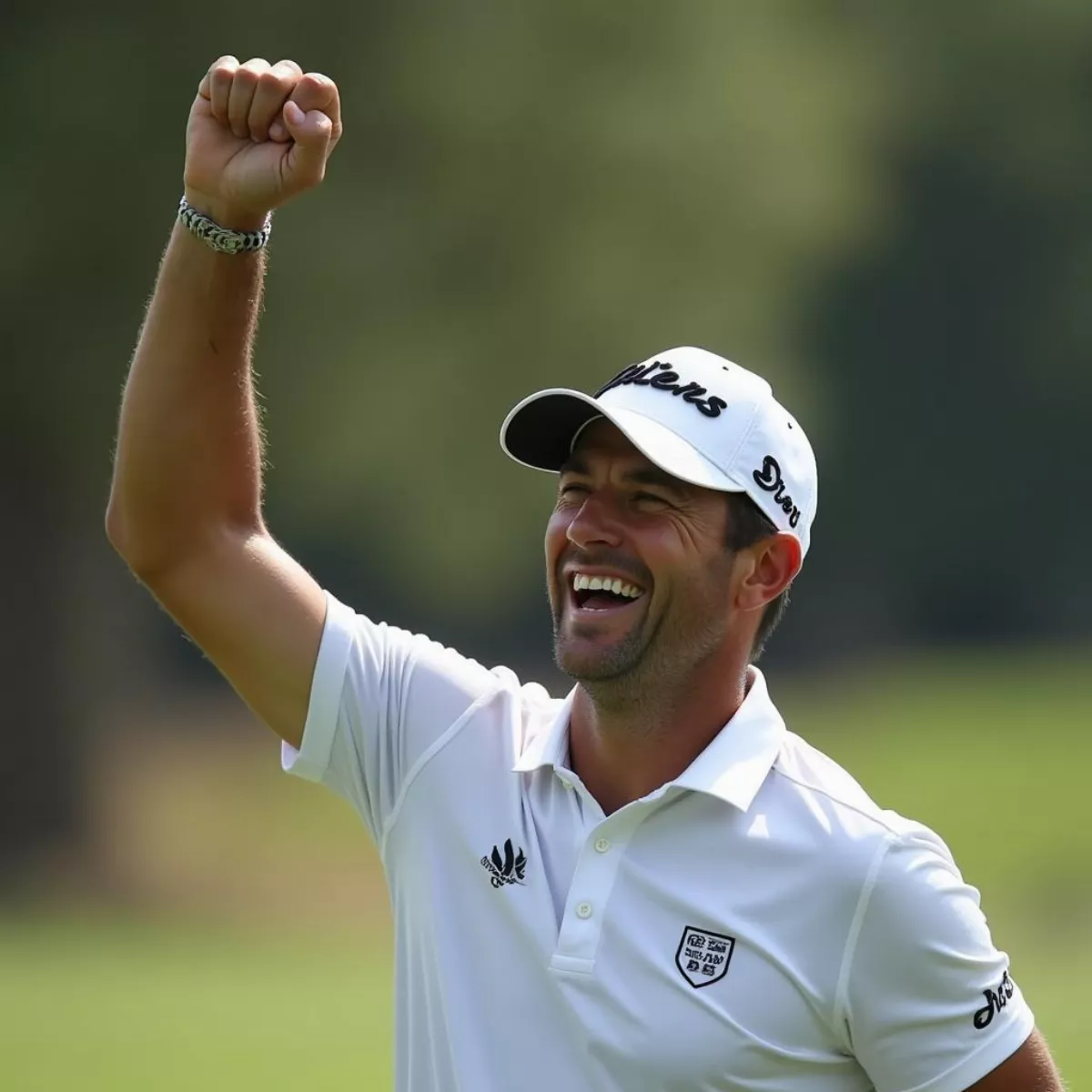 Brooks Koepka Celebrates A Successful Shot 