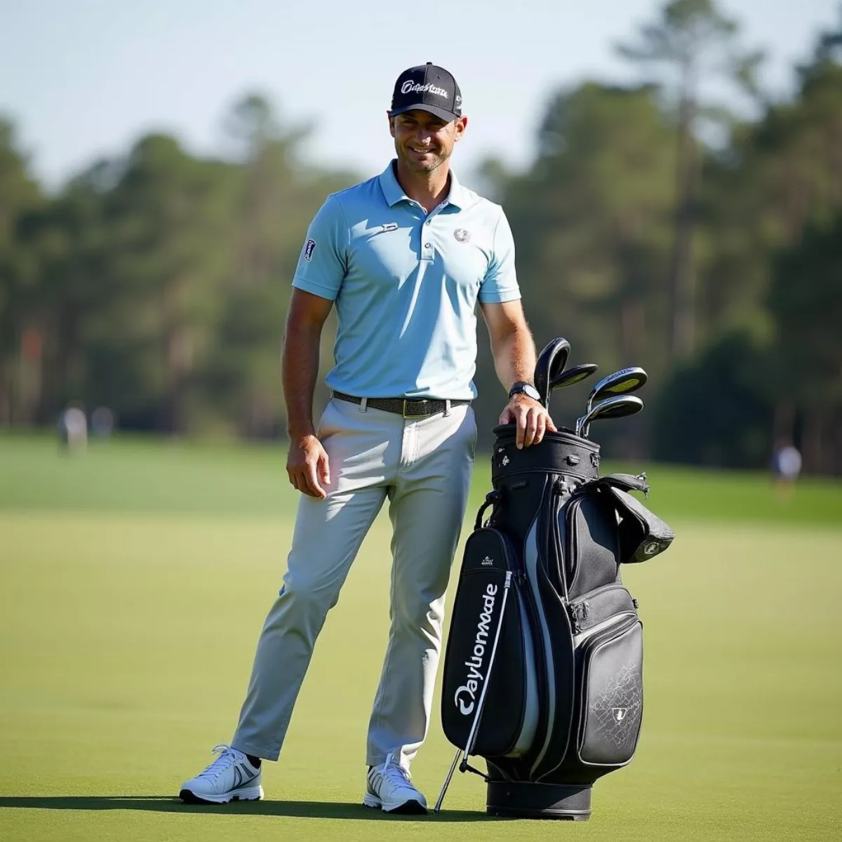 Brooks Koepka With His Full Golf Bag - Taylormade Flextech