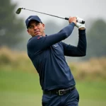 Brooks Koepka taking a shot