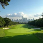 Panoramic View of a Golf Course in Buenos Aires