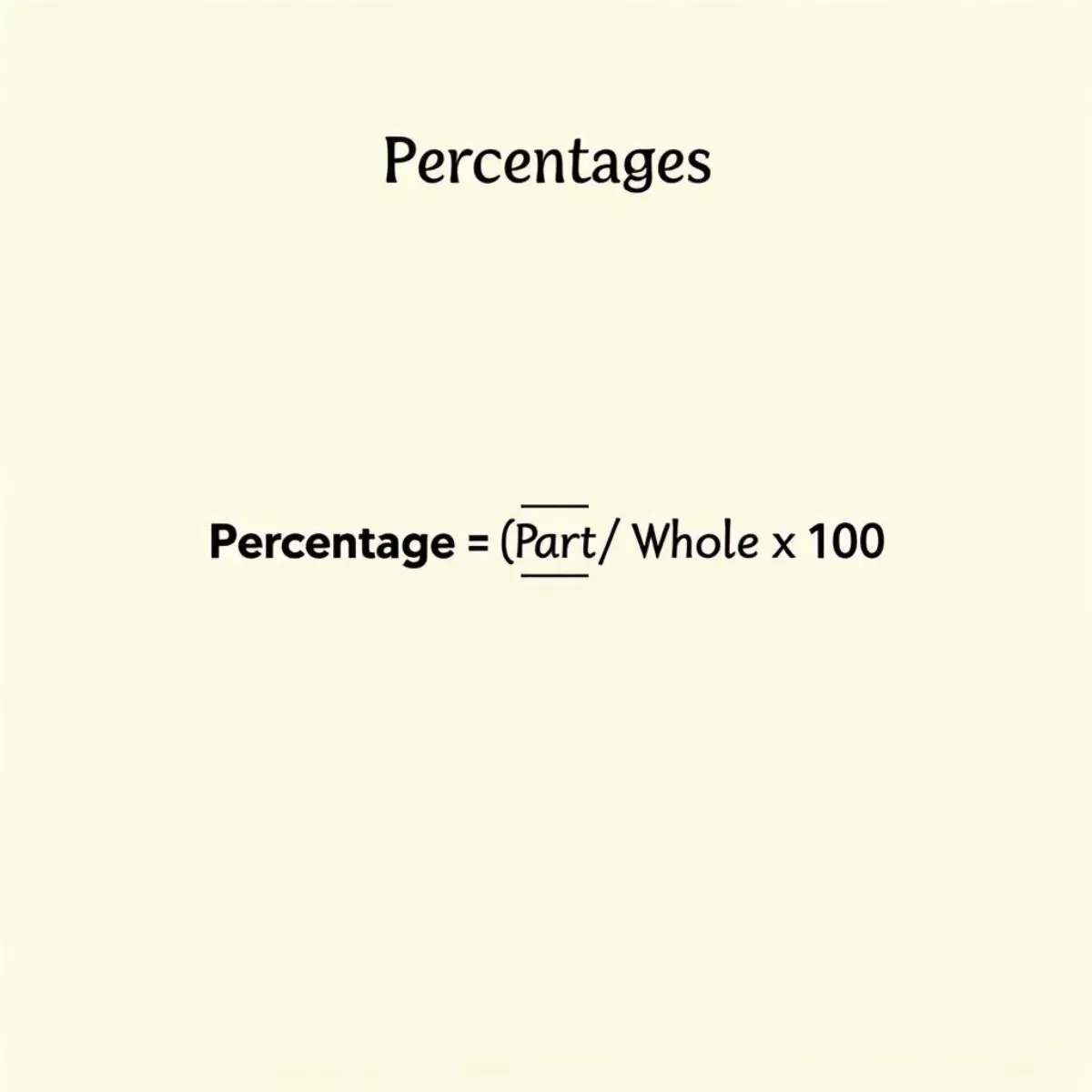 Percentage Calculation Formula