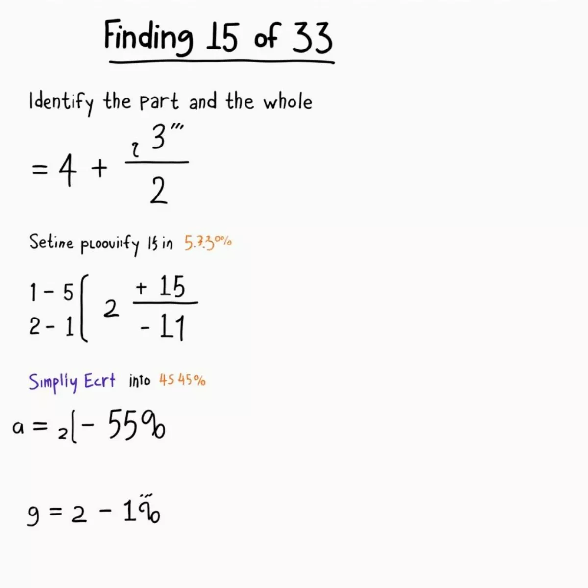 Calculating Ratio And Percentage