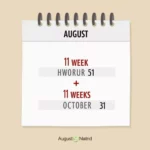 Calendar Calculation for August 15