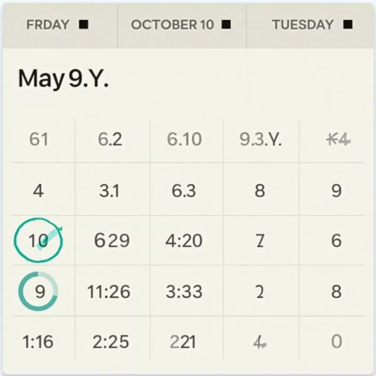 Calendar With Calculation Example