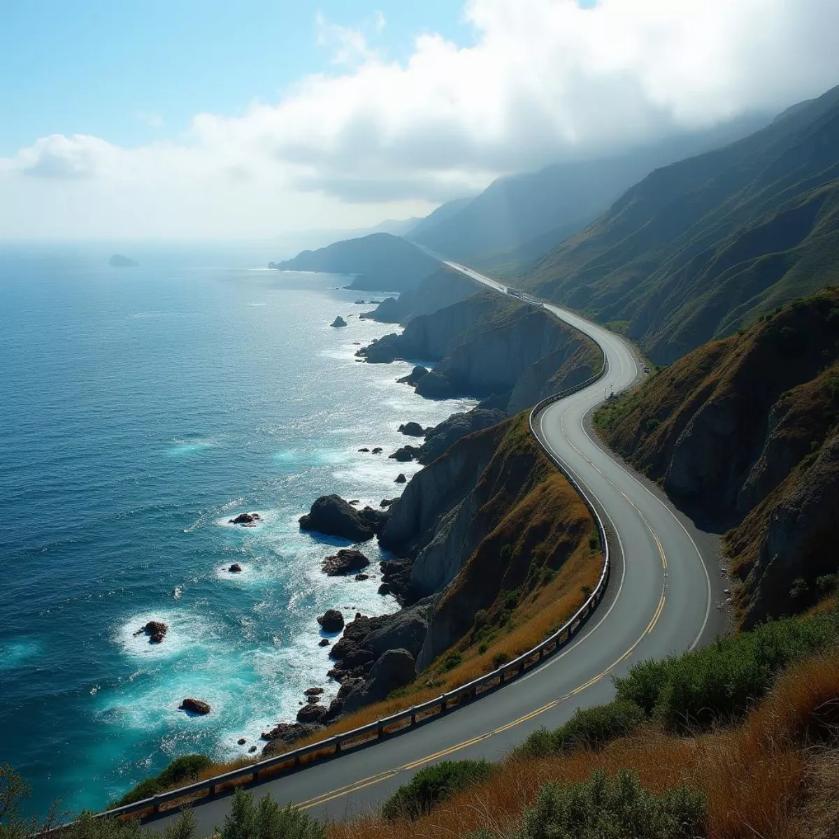 Scenic View Of California'S Pacific Coast Highway