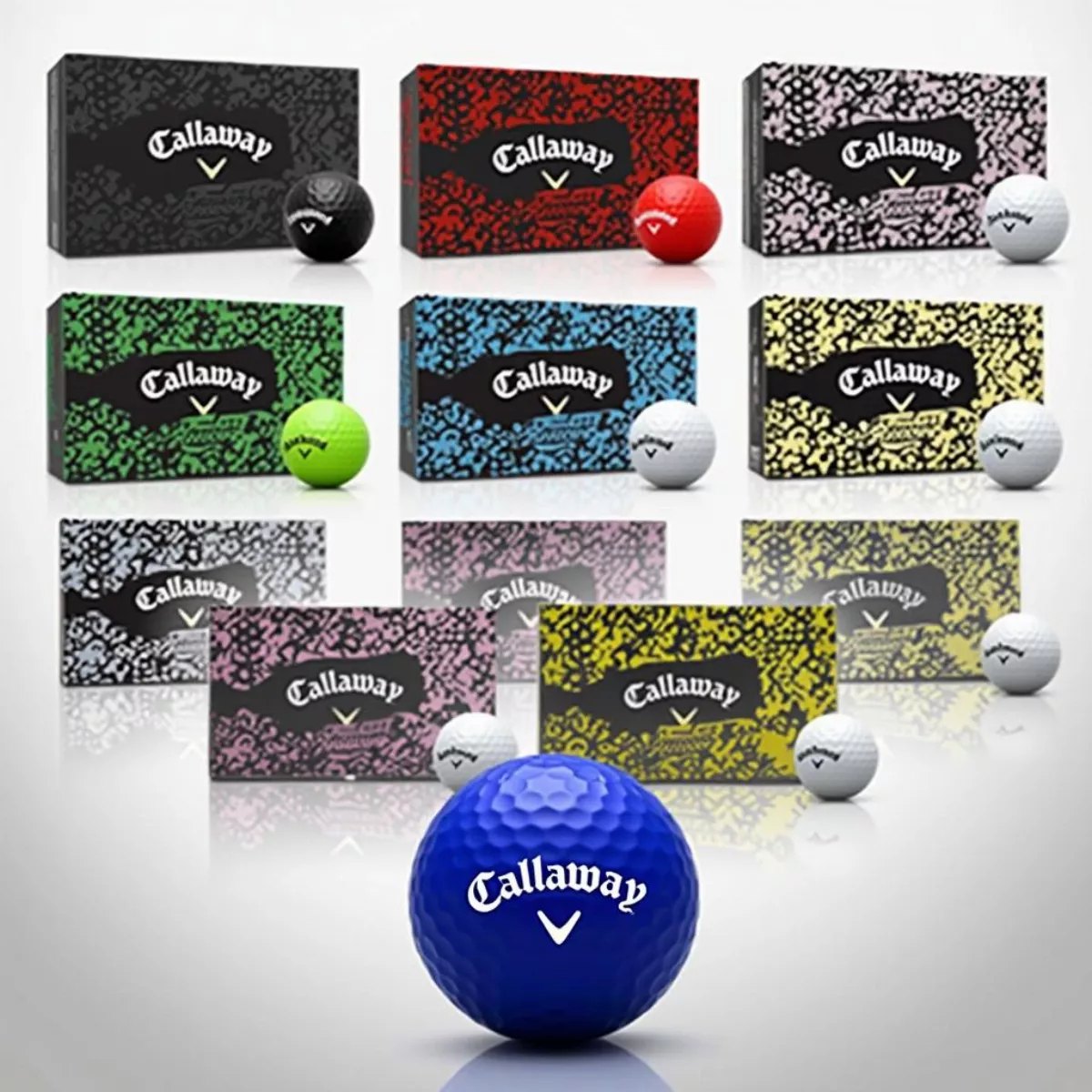 Display Of Callaway Limited Edition Golf Balls