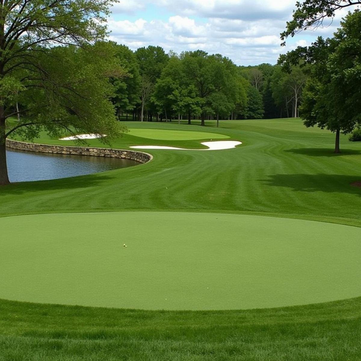 Challenging Par 3 Hole At Oak Quarry Golf Club