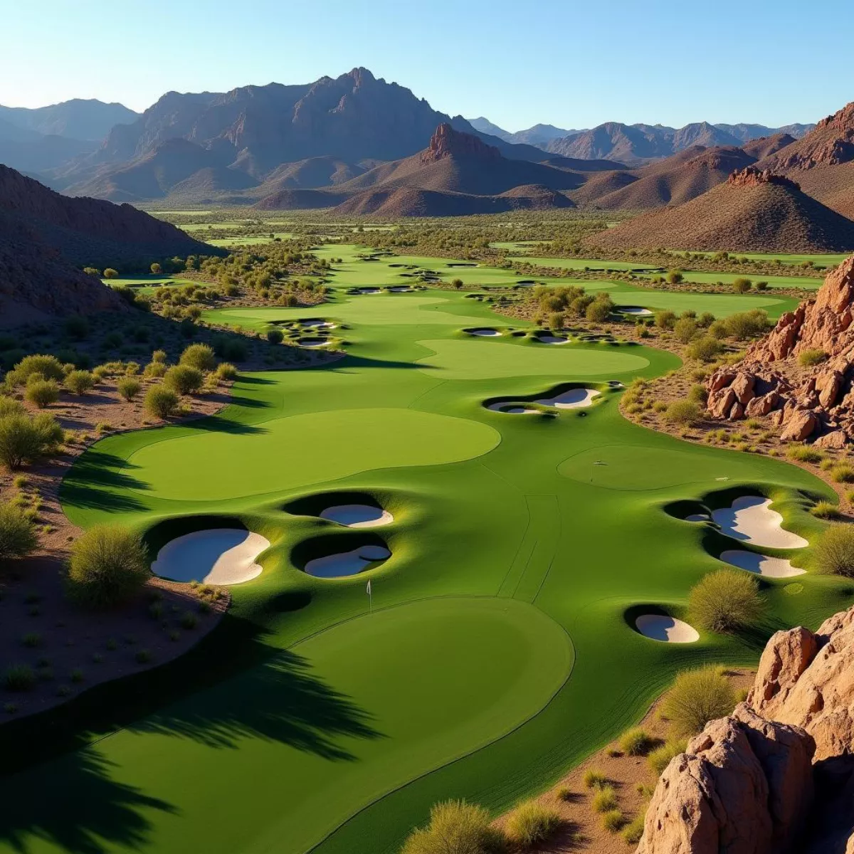 Chiricahua Golf Course Hole Overview From Elevated Viewpoint