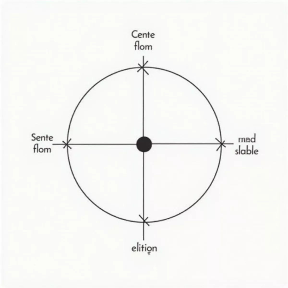 Illustration Of A Circle With Labeled Parts