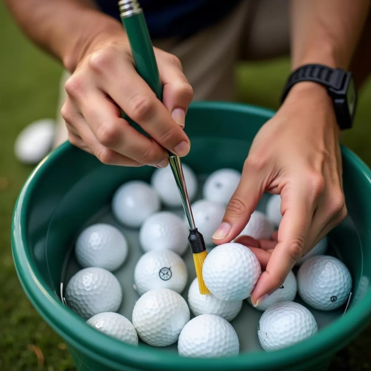 Cleaning Golf Balls After a Round