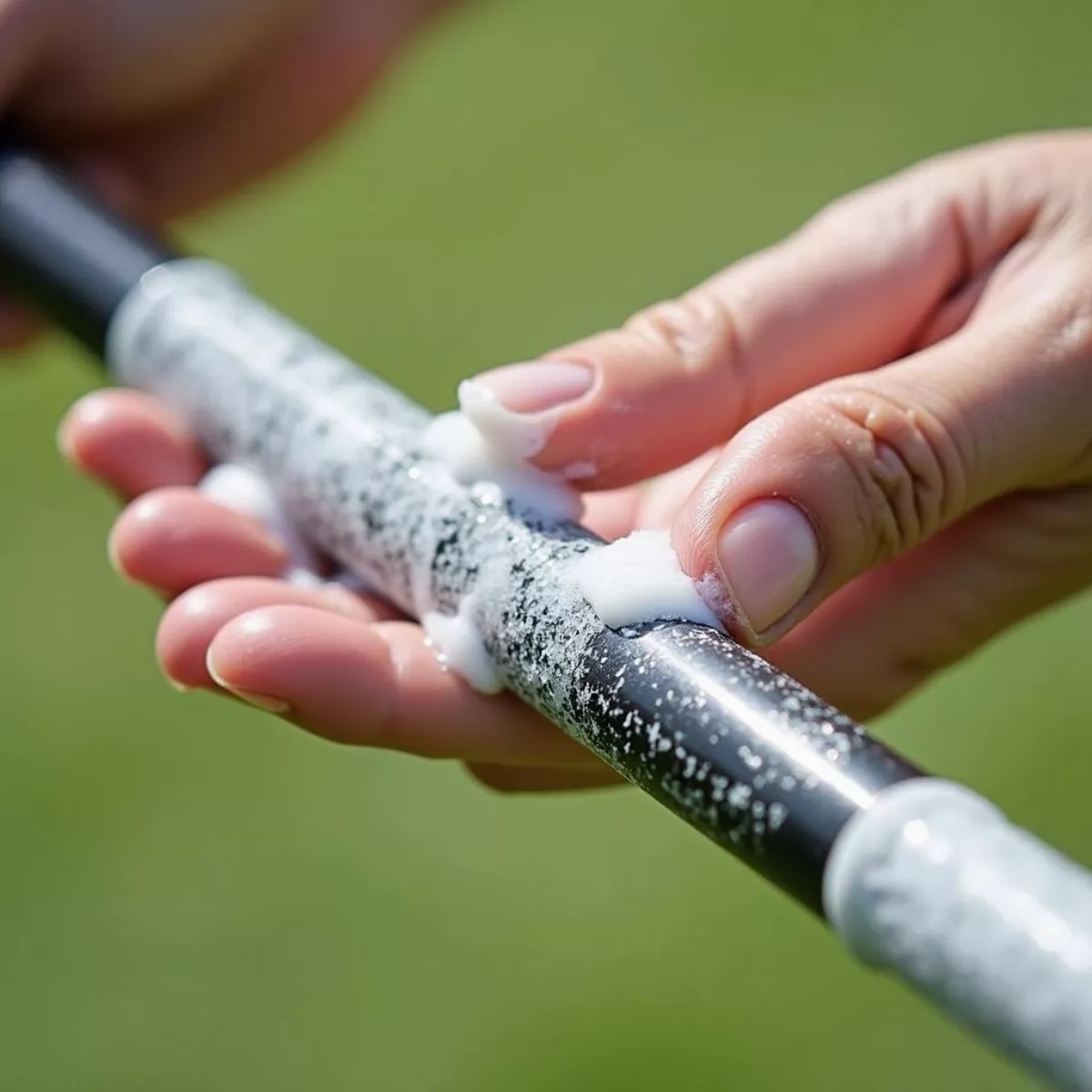 Cleaning Golf Grips With Soapy Water