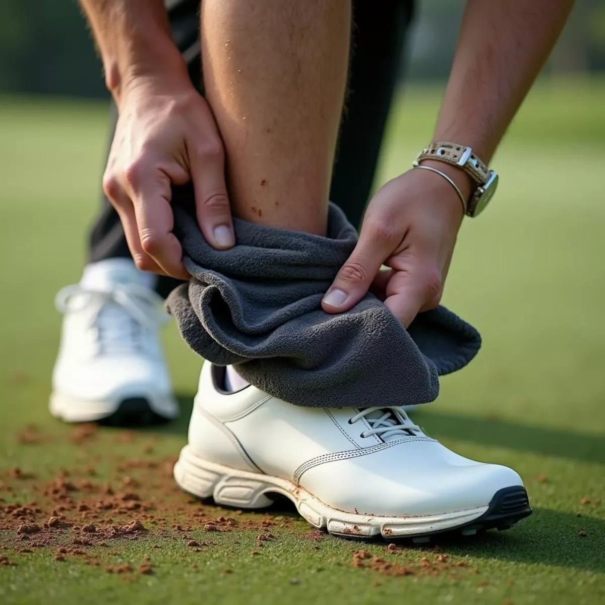 Cleaning Muddy Golf Shoes