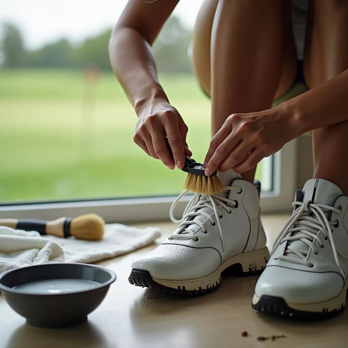 Cleaning Women'S High-Top Golf Shoes After A Game