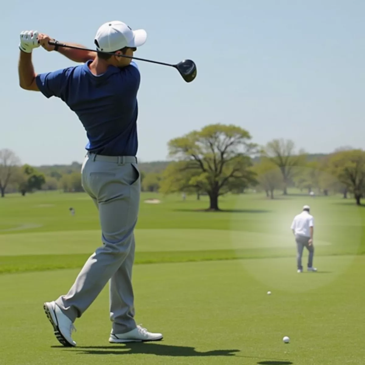 Golfer Using Cobra F9 Speedback Driver