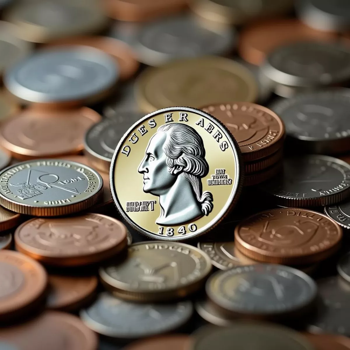 Coin Collection Display With Quarter Iron