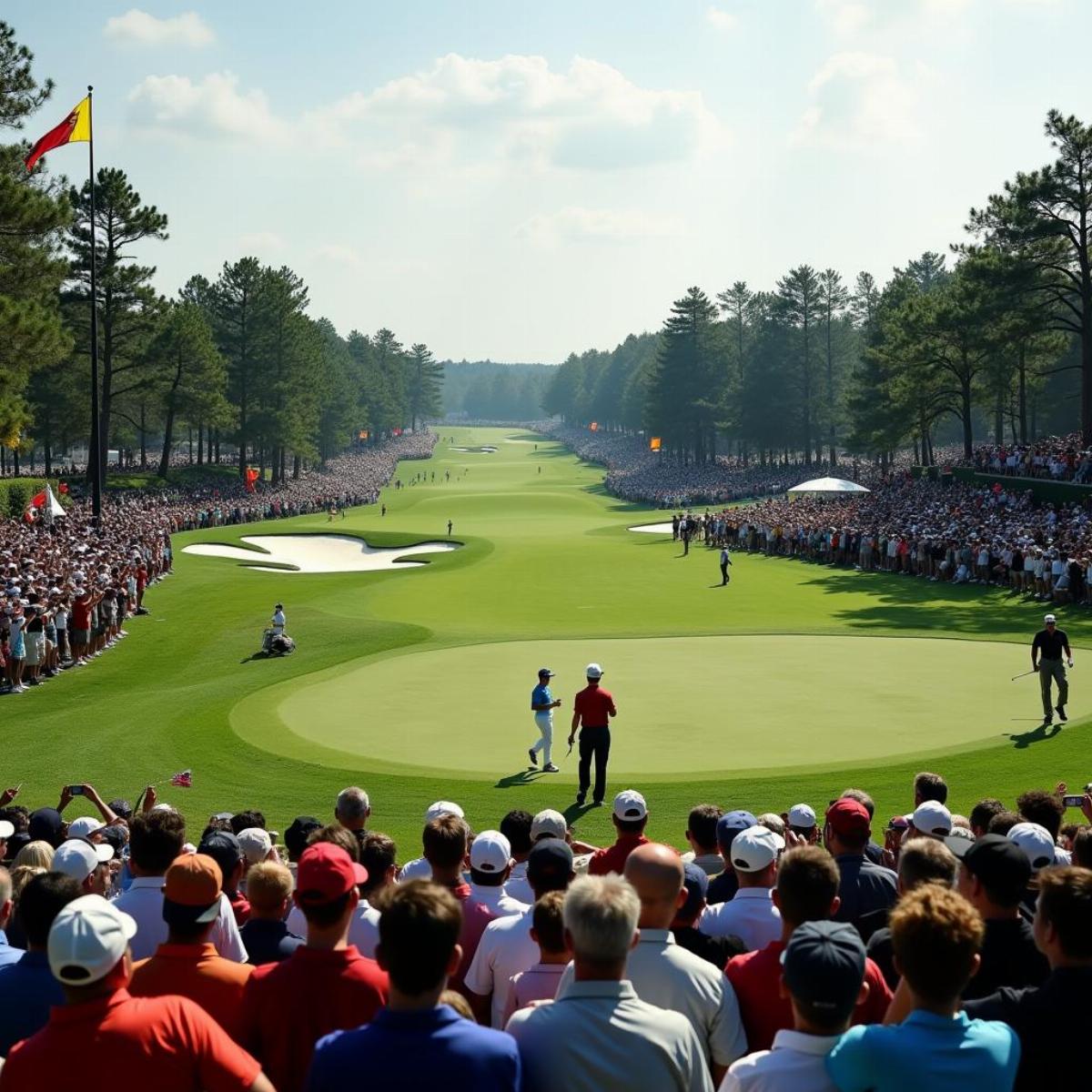 Golfers Participating In A Tournament At Colonial Country Club