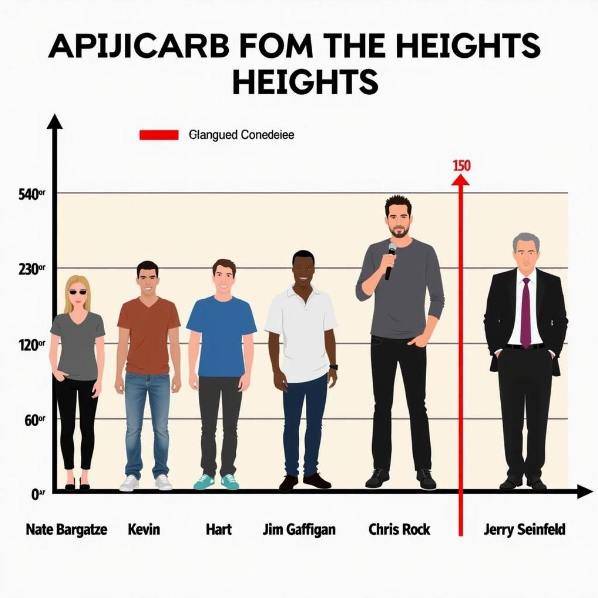 Comparison Chart Of Comedian Heights