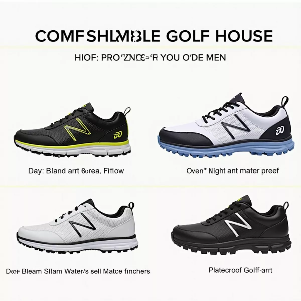 Comfortable Waterproof Golf Shoes For Men