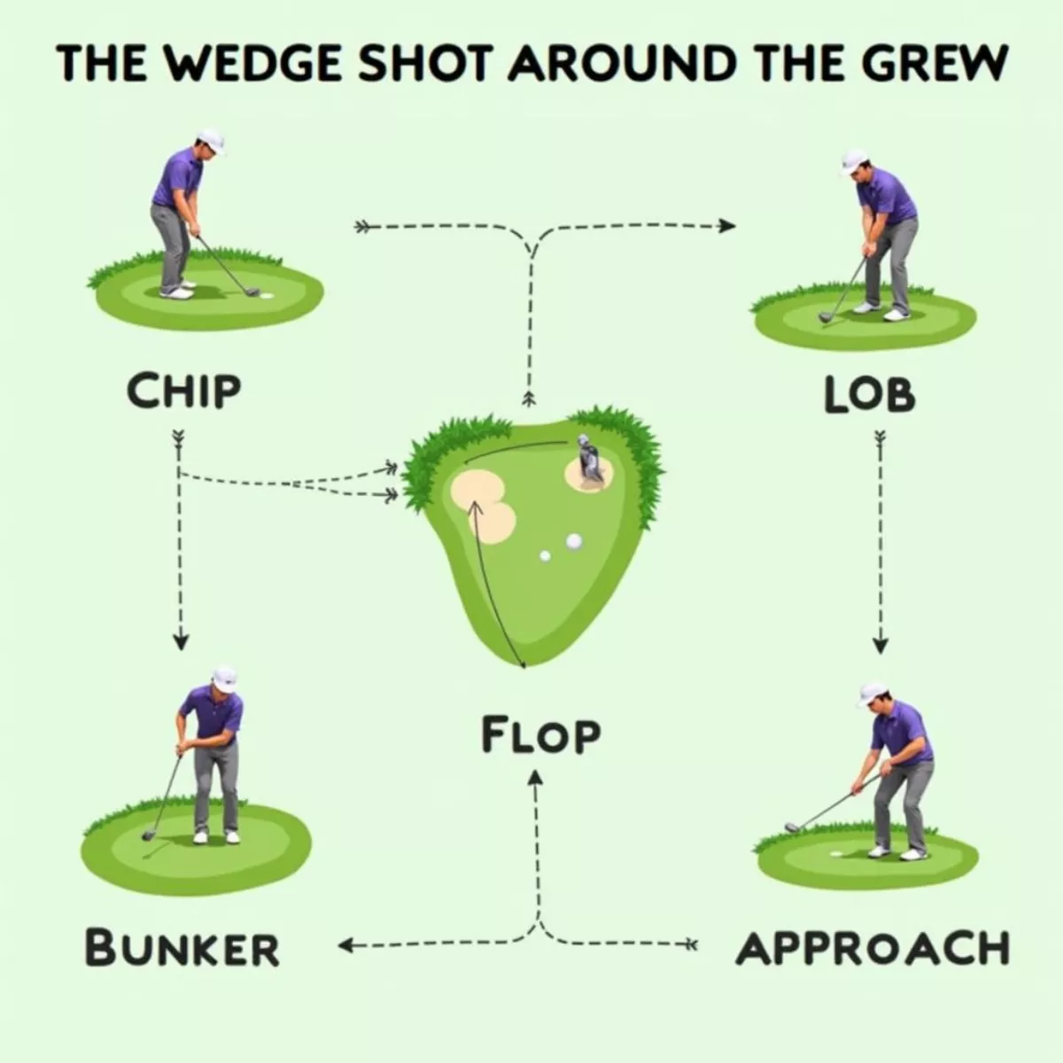 Common Golf Wedge Shots Around The Green