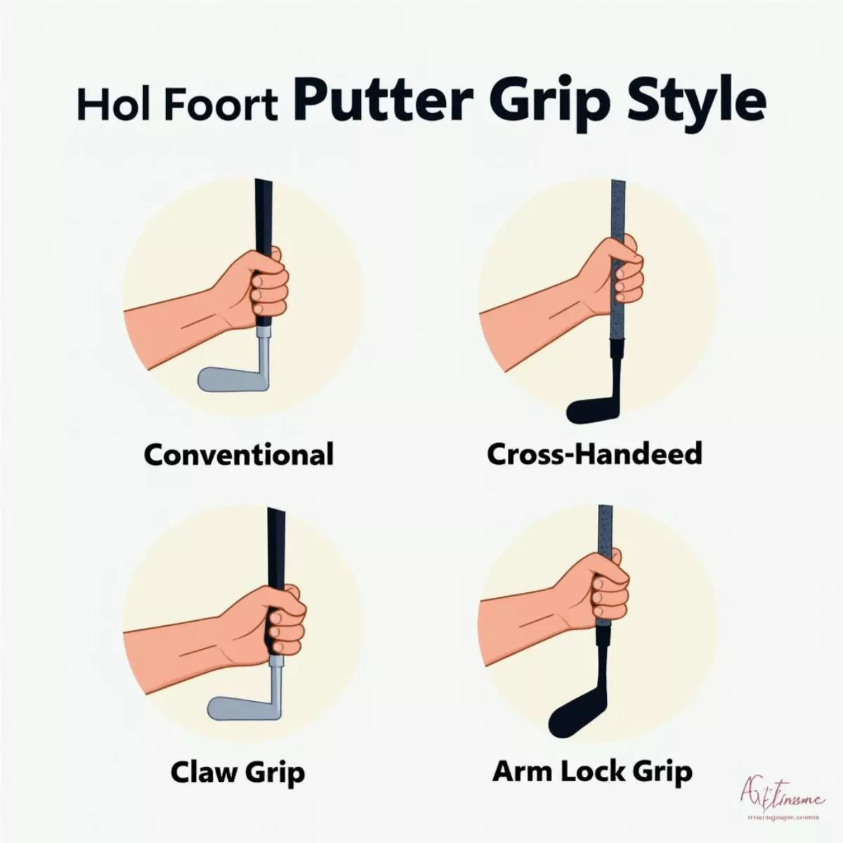 Common Putter Grip Styles