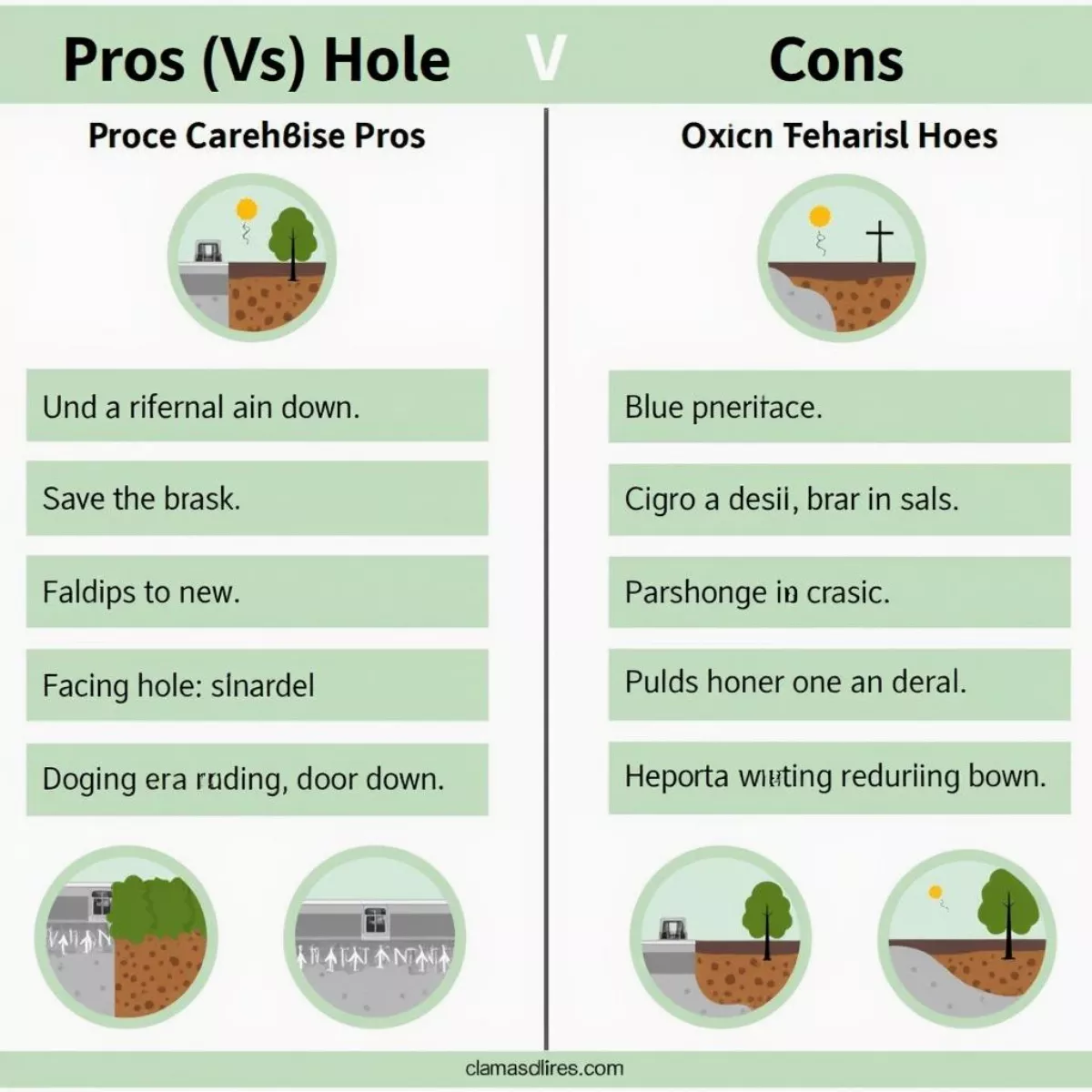 French Drain Hole Direction Comparison