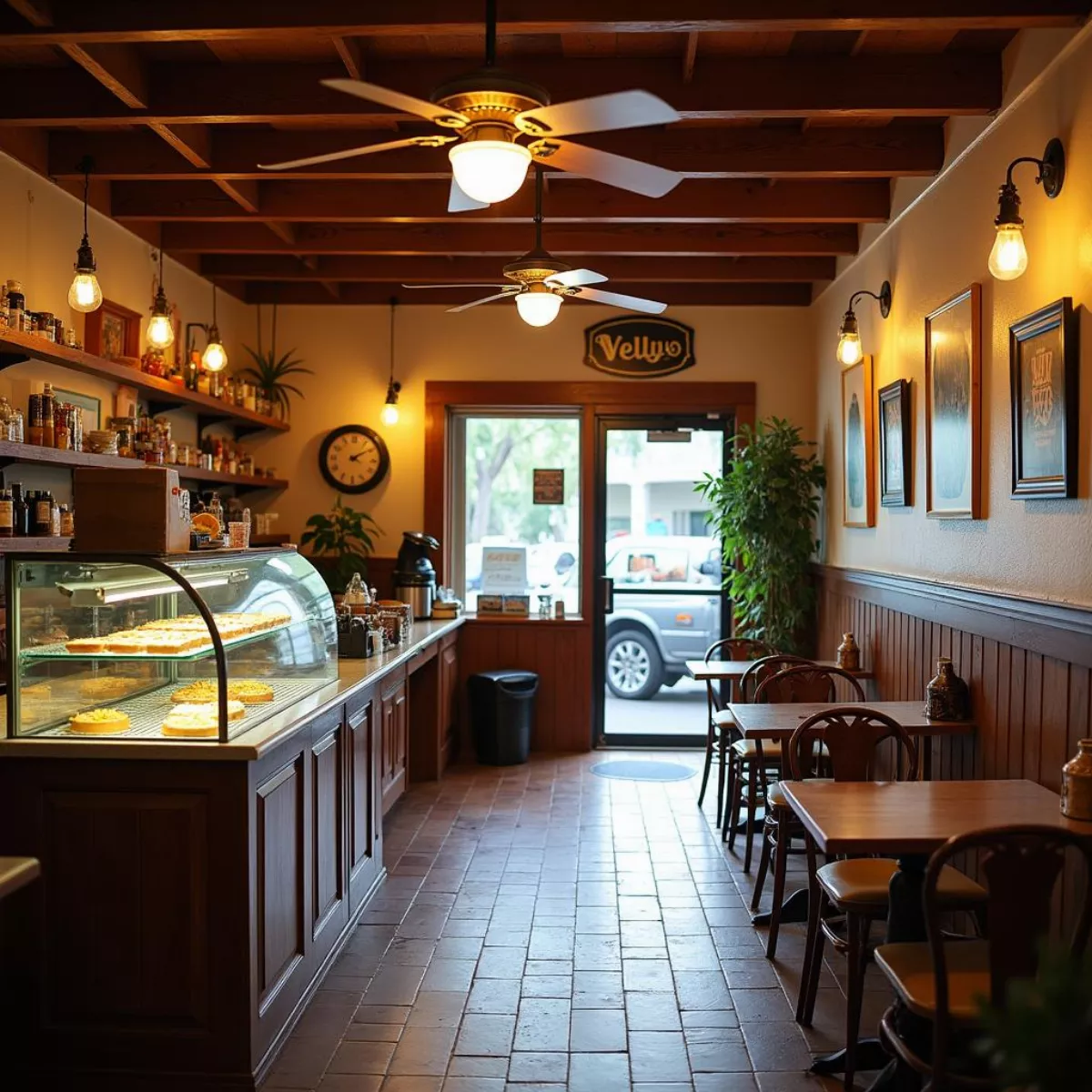 Cozy Interior Of A Local Cafe In Coosa Pines