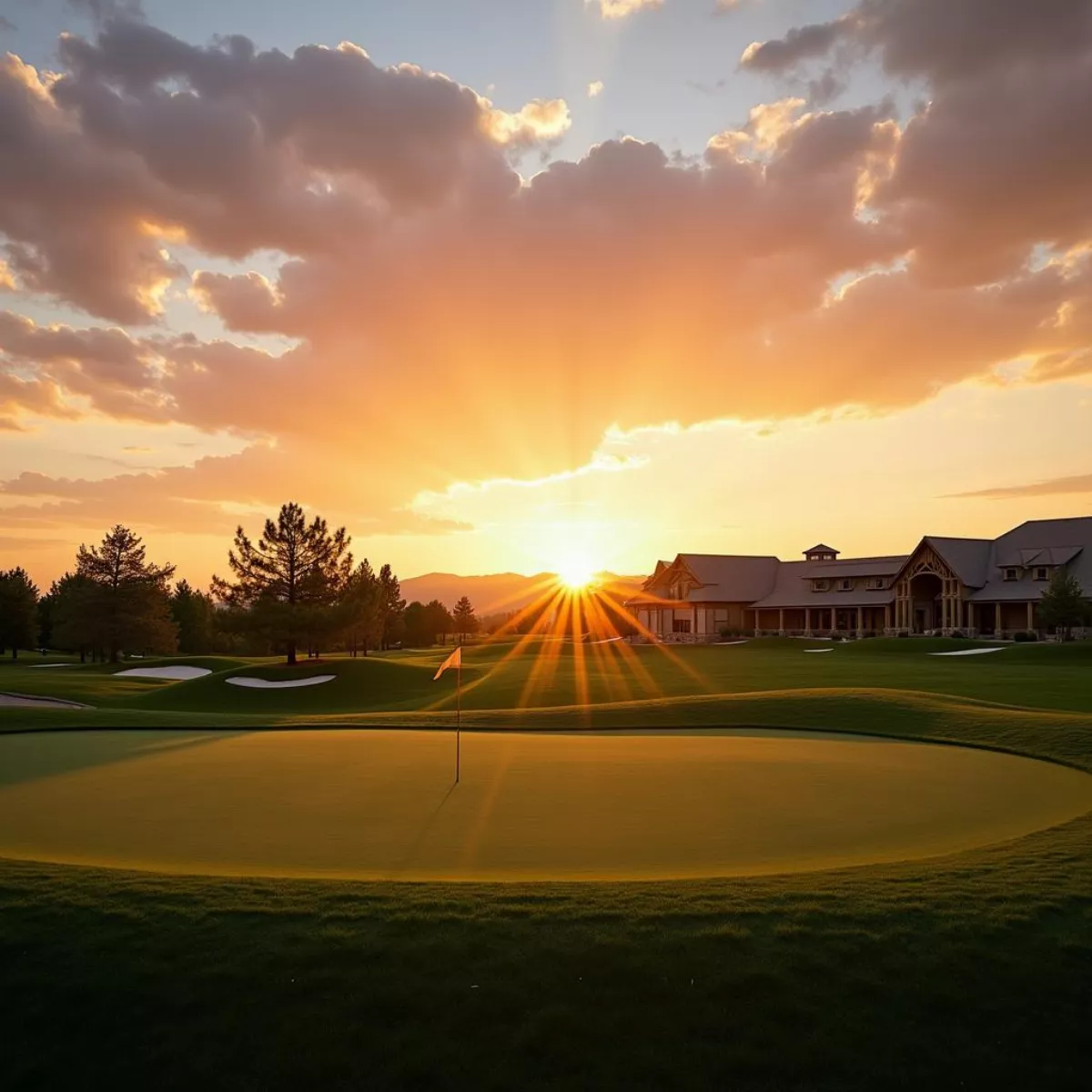 Coyote Lakes 18Th Hole Sunset