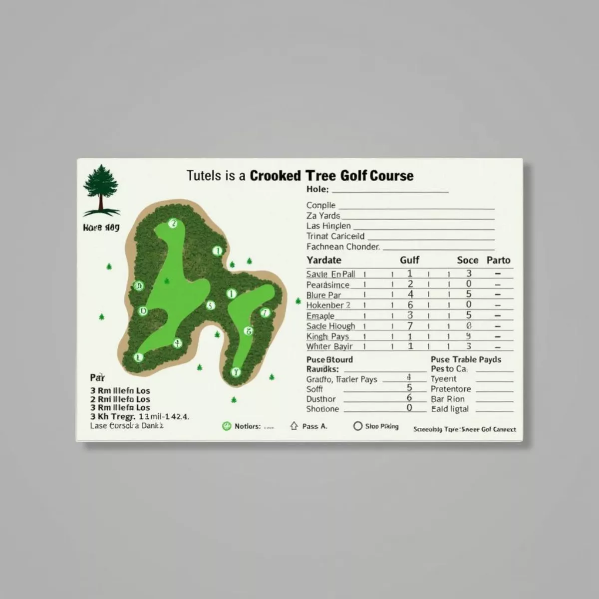 Crooked Tree Golf Course Scorecard