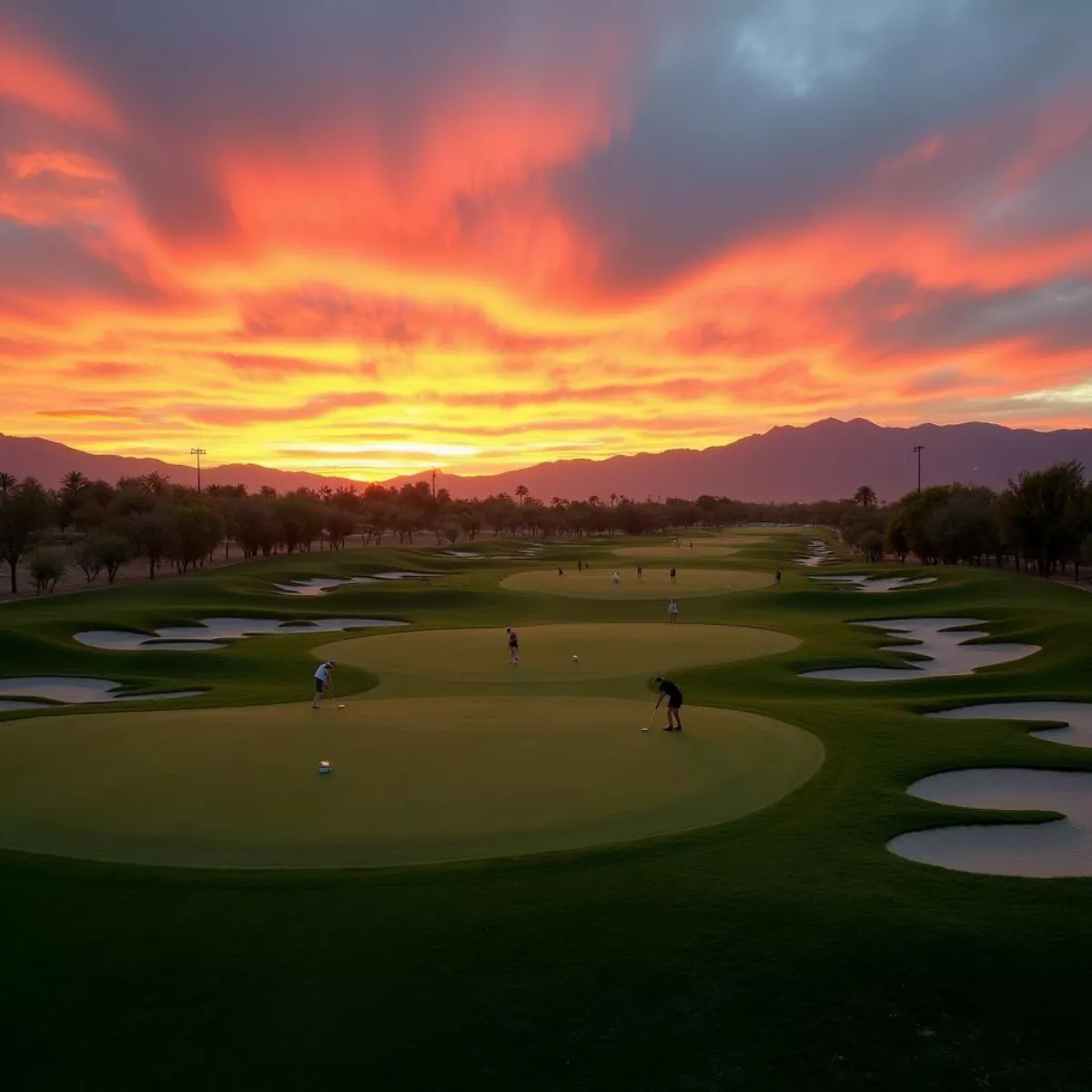 Crow Canyon Driving Range Sunset