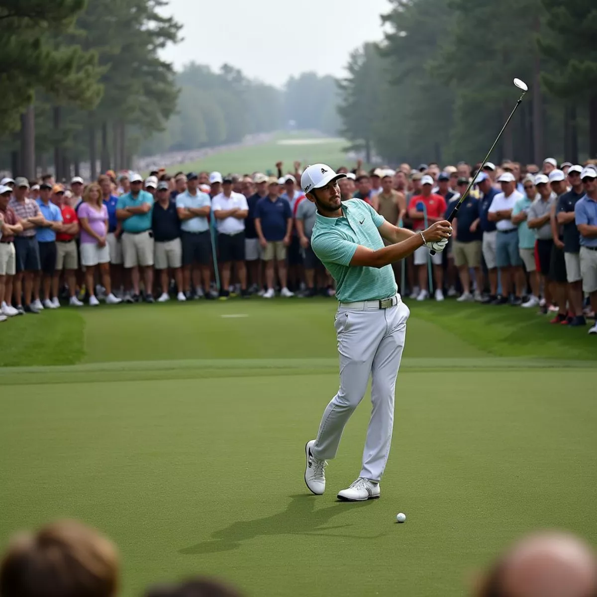 Crowd Watching Golf Tournament 